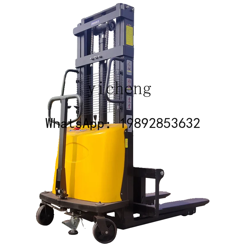 semi-electric forklift small hydraulic lift forklift mobile lift loading and unloading truck