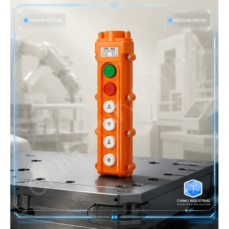 【CHIMU INDUSTRIAL】 COB-62A 8 Button Electric Hoist Control Pendant Switch Lifting Operation Handle Driving Switch