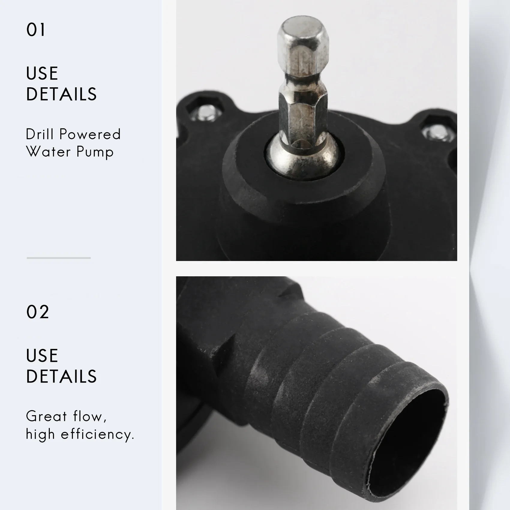 

ХОРОШО-2 Упаковка Портативная электрическая дрель Водяной насос Ручные самовсасывающие перекачивающие насосы Электрическая отвертка