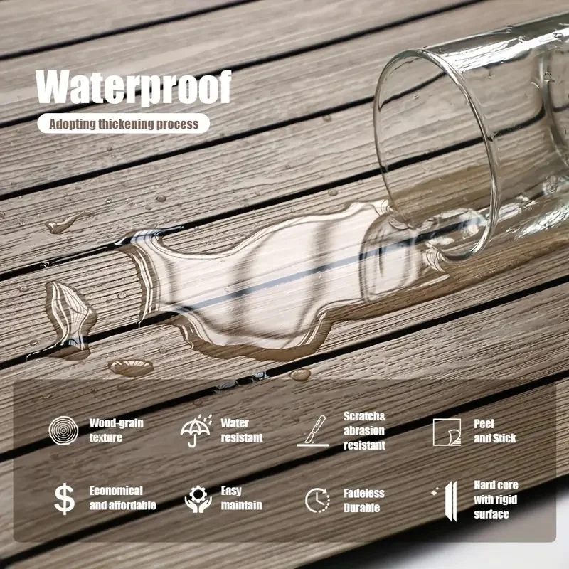 Self Adhesive Waterproof 3D Wall Panel Wood Grain Wall Sticker Background Wall Waterproof Decorative Material