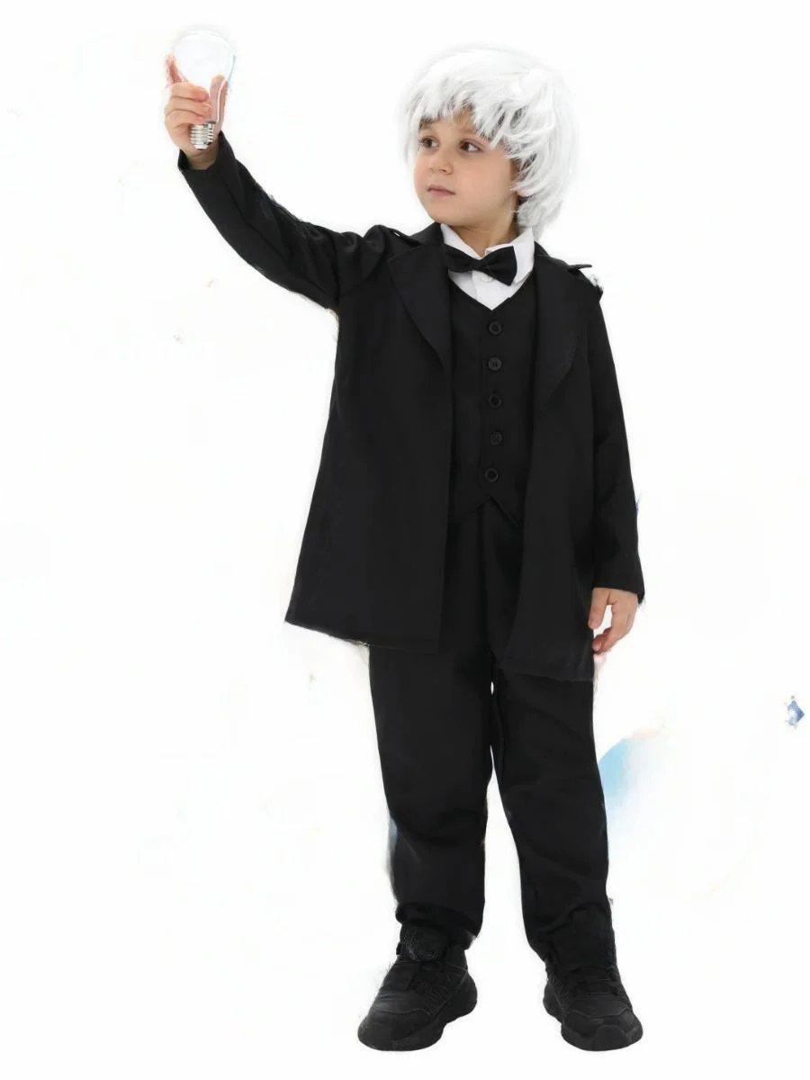 أزياء الهالوين المخترعة إديسون أداء الحضانة الاسمية المرحلة الزي ملابس تنكرية ملابس مهرجان الأطفال