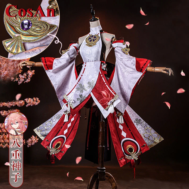 CosAn New Game Genshin Impact Yae Miko Cosplay Costume Sweet Lovely Combat Uniform Female Activity Party Role Play Clothing