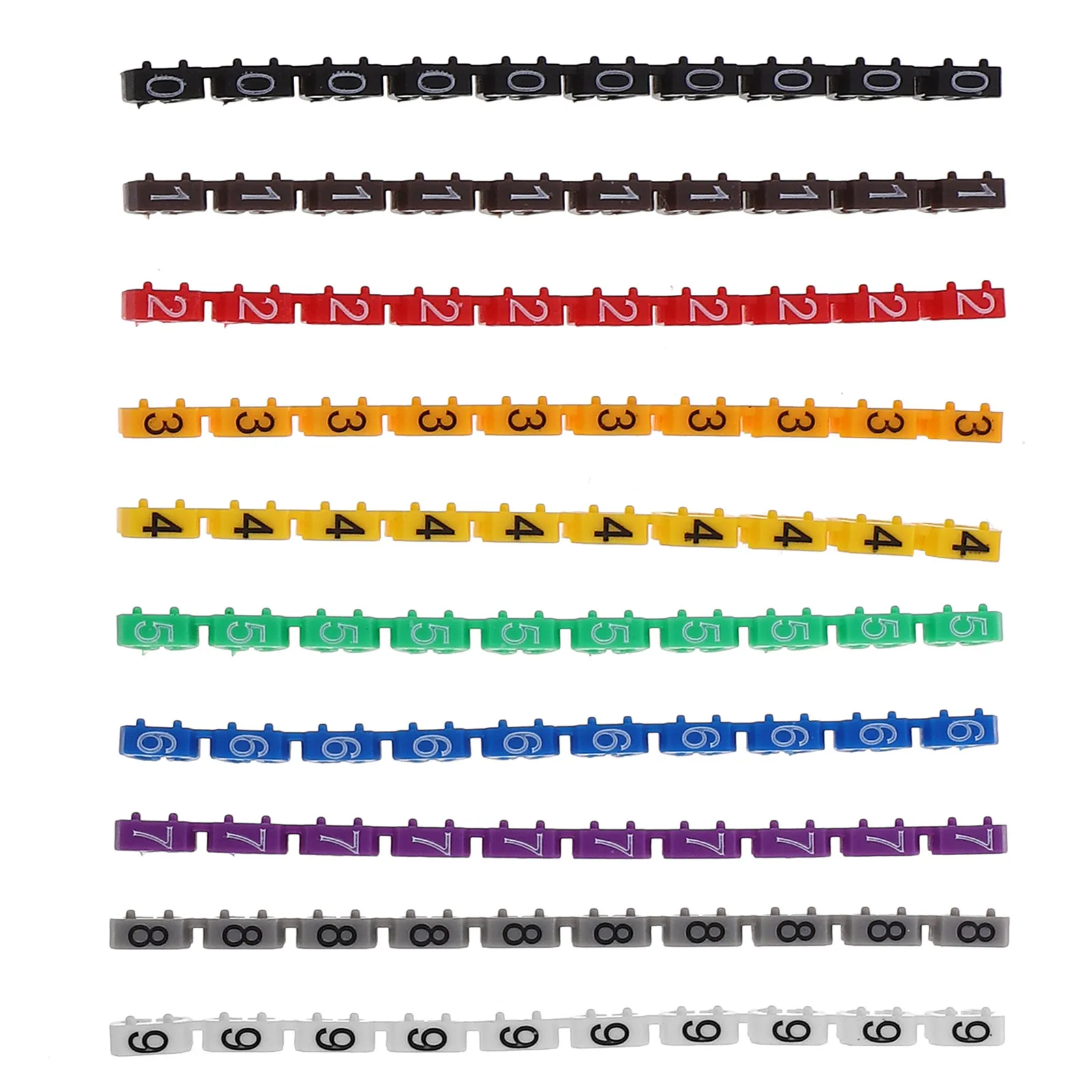 100Pcs Multicolor Digital Number Cable Markers Clip on Wire Markers for Home Office Wiring Projects Cable Labels Electrical Wire