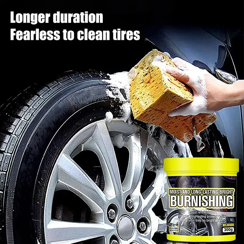 

Tire Black Tire Shine Super Hydrophobic Car Tire Refurbishment Black And Bright Coating Paste 300g Tire Dressing Solution Wheel