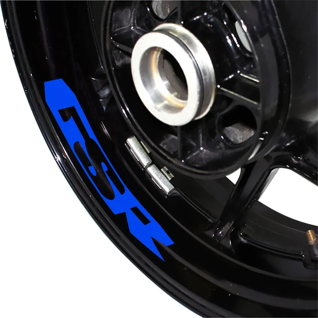 8 X CUSTOM Motorcycle Inner Rim For GSR600 GSR 600 gsr600 High Quality Stickers Wheel Reflective Frame Decals Stickers