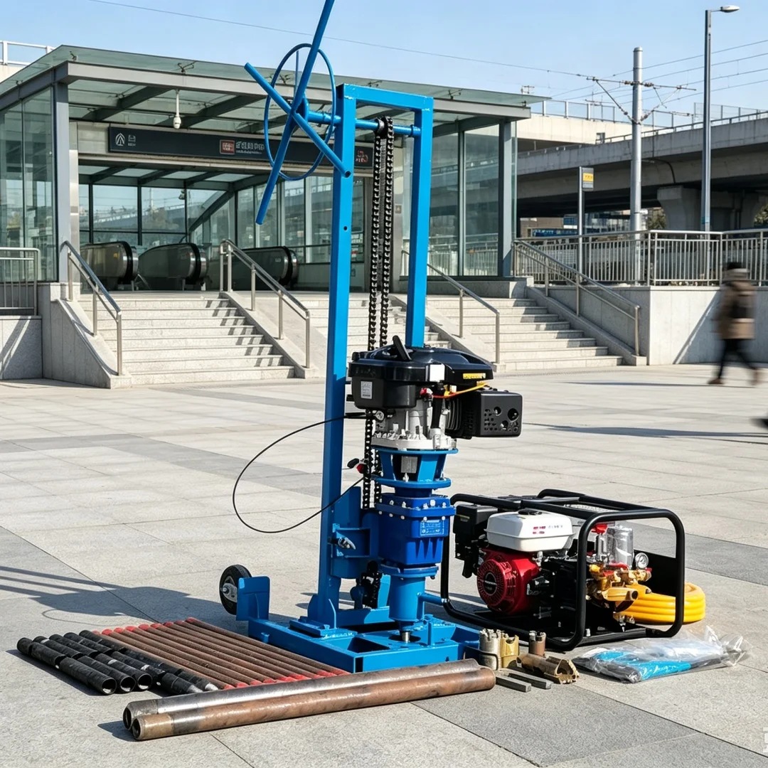 Customized Single‑person Operated Vertical‑mast Backpack Drilling Rig for Outdoor Mountain Exploration & Shallow Core‑sampling