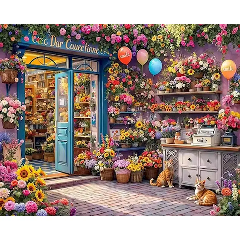 

GATYZTORY Painting By Number Store Landscape Drawing On Canvas HandPainted Art Gift DIY Pictures By Number Kits Home Decoration