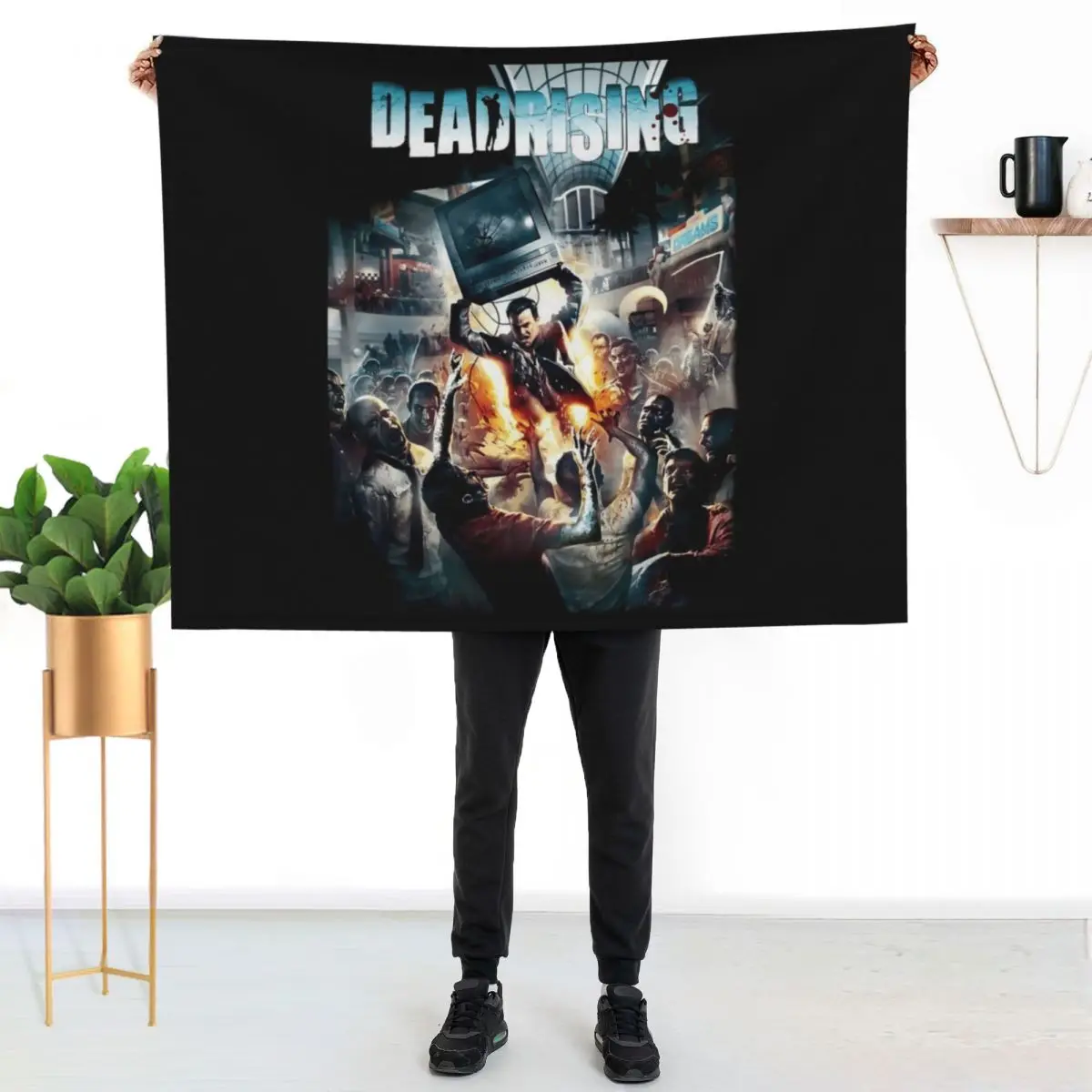 Dead rising poster \t Throw Blanket Polar Travel Custom warm for winter Moving Hairy Blankets