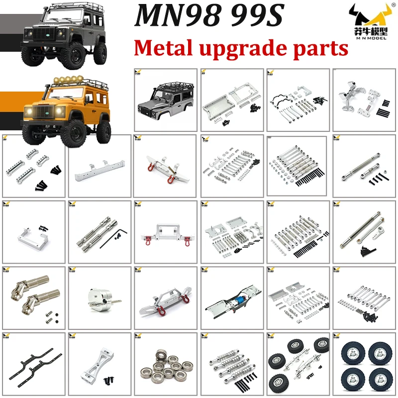 

MN99S MN D90 D91 D96 D99S MN98 Metal Front Bumper Front Rear axle assembly Shock absorber 1/12 RC Car Upgrades Parts Accessories
