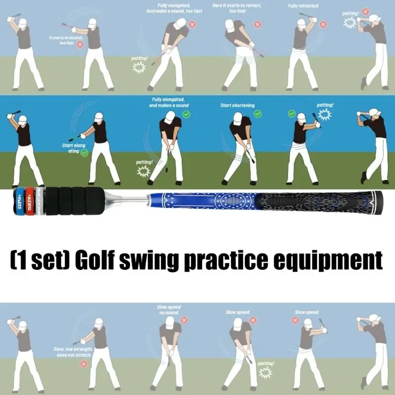 31BE Telescopic Golf Trainer with Sound Feedback Golf Swing Practitioner