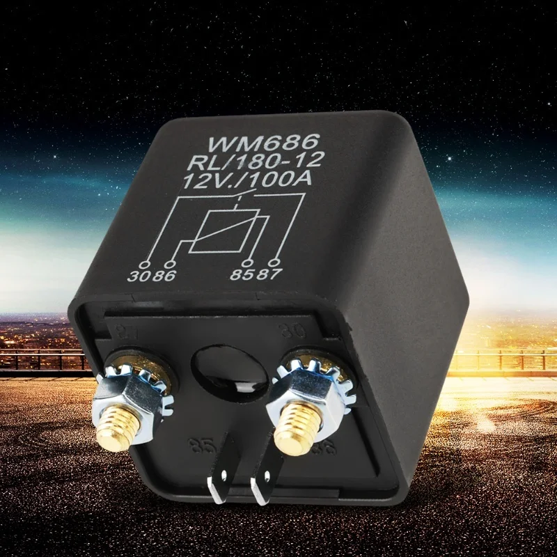 

Реле стартера автомобиля 12В 100А, нормально открытое, для тяжелых условий эксплуатации, для управления аккумулятором (вкл/выкл)