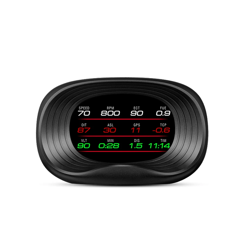 

Hot Selling P20 OBD2+GPS Speedometer Alert Smart Gauge HUD Head-Up Display Auto Meter for Autos Electronics