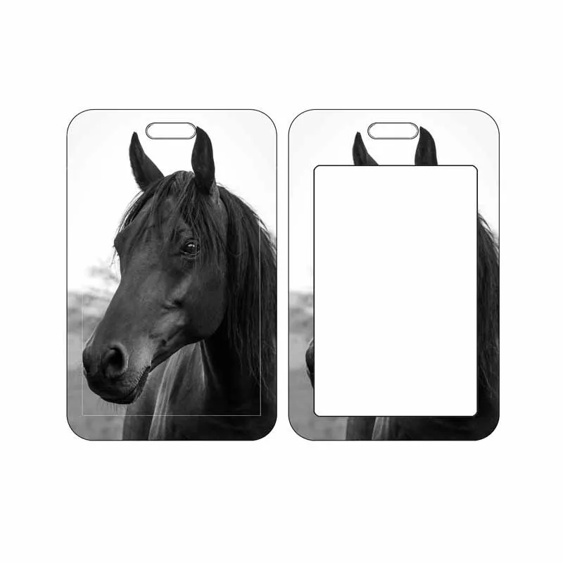 Fashion ID Card Holder Student Cumpus Work ID Cover Horses Credit Card Case Card Protector Bank Card Case Gift