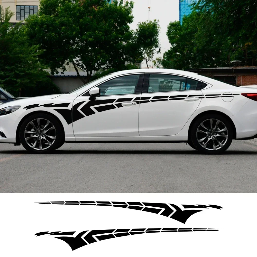 2PCS Car Door Waist Line Vinyl Stickers For A4 A3   Nissan Kia Fiat Accessories