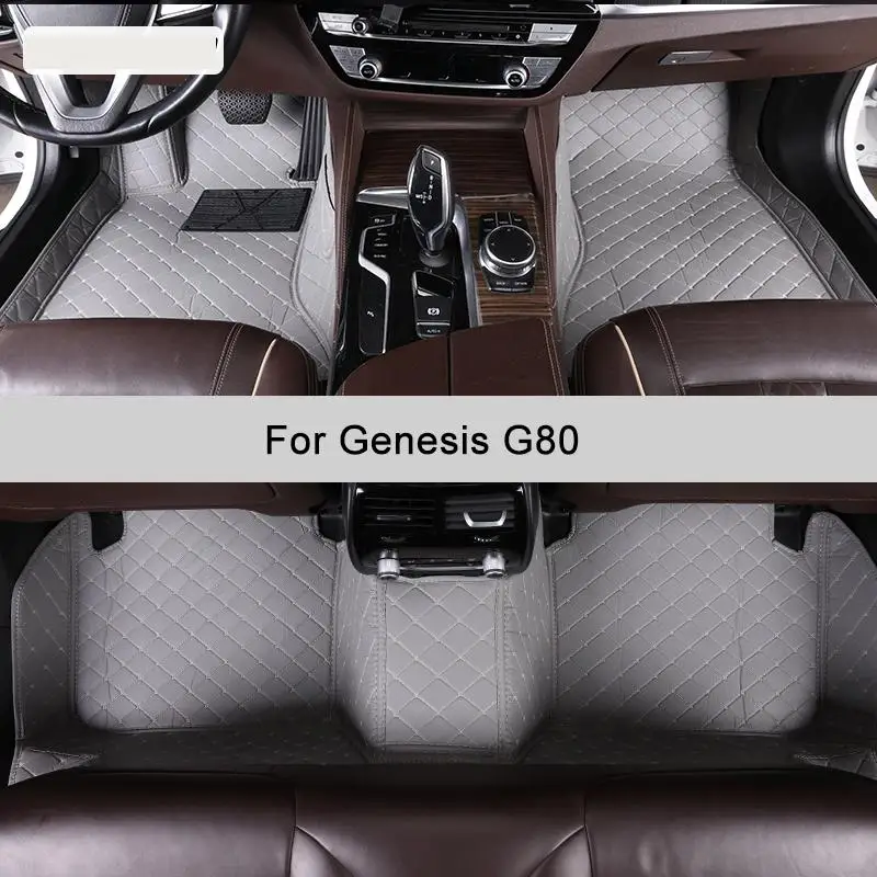 

Custom Car Floor Mats For Genesis G80 Auto Carpets Foot Coche Accessorie