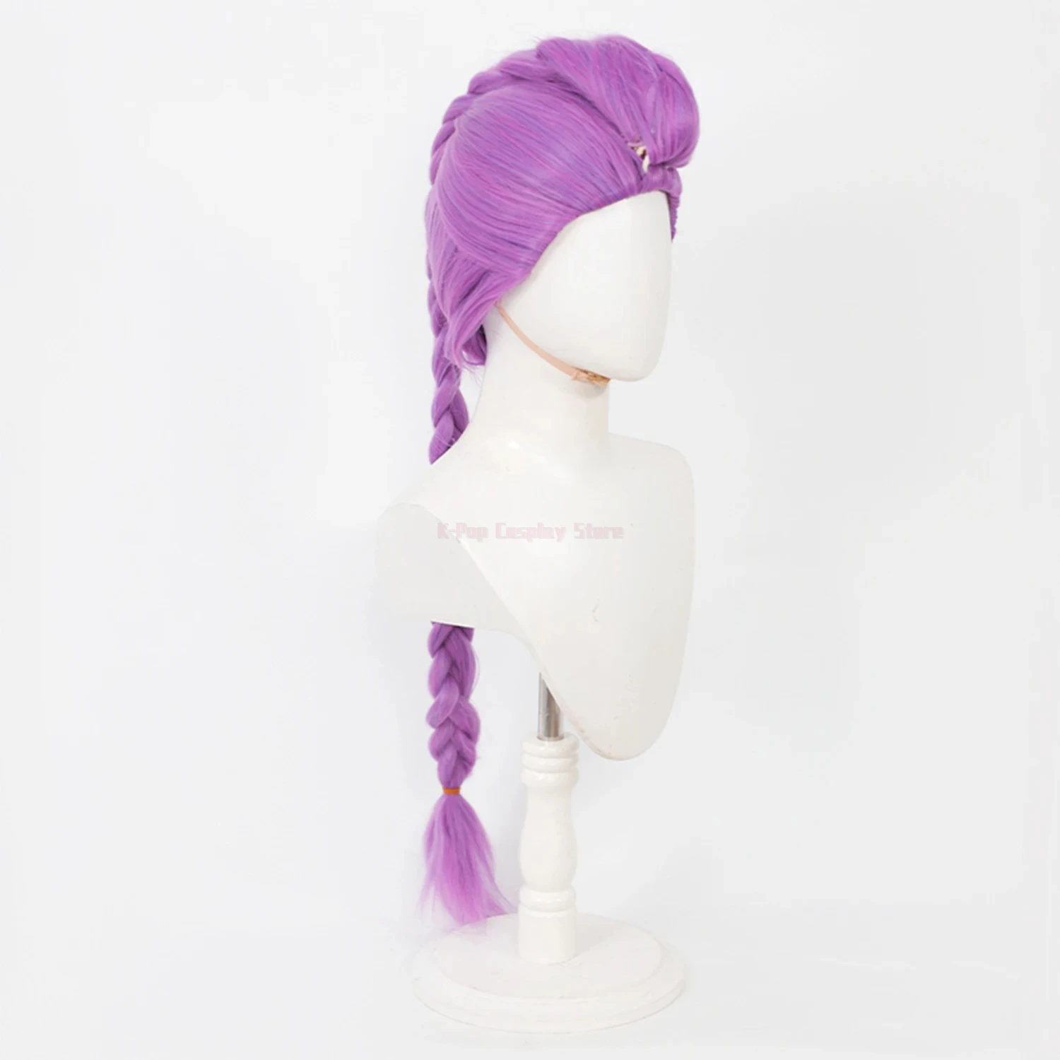 Perruque synthétique longue queue de cheval fendue violette pour femme, 47 pouces, K-POP Demon Girl Group, adaptée à la fête quotidienne d'halloween