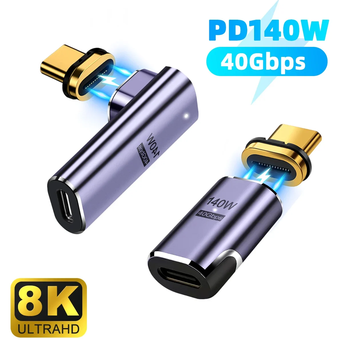 

140W USB4.0 40Gbps Thunderbolt3 Magnetic Type-C OTG To - Fast harge Magnet onverter able 8K@60Hz Type Adapter