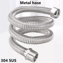 1/2, 3/4 Inch 304 Stainless Steel Hose Cold Hot Water Pipe Faucet Connection Pipe Garden Water Connection Fish Tank Accessories