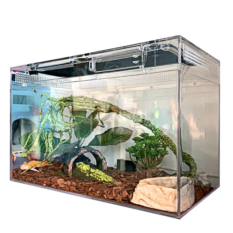 

Climbing Pet Leopard Print Palace Feeding Set Novice Equipment Lizard Scorpion Feeding Box Mealworm