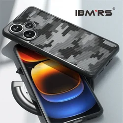 IBMRS For Redmi Note 13 Pro+ Case Camo Anti-Fingerprint [Shockproof TPU Cover] Military-Grade Protection Slim Fit Matte Soft Bac