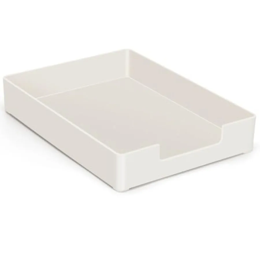 Paper Tray, 1-Pack Letter Tray, Desk Tray Organizer, Plastic A4 Letter-Size Printer Paper Holder, Rectangular Desktop Stackable