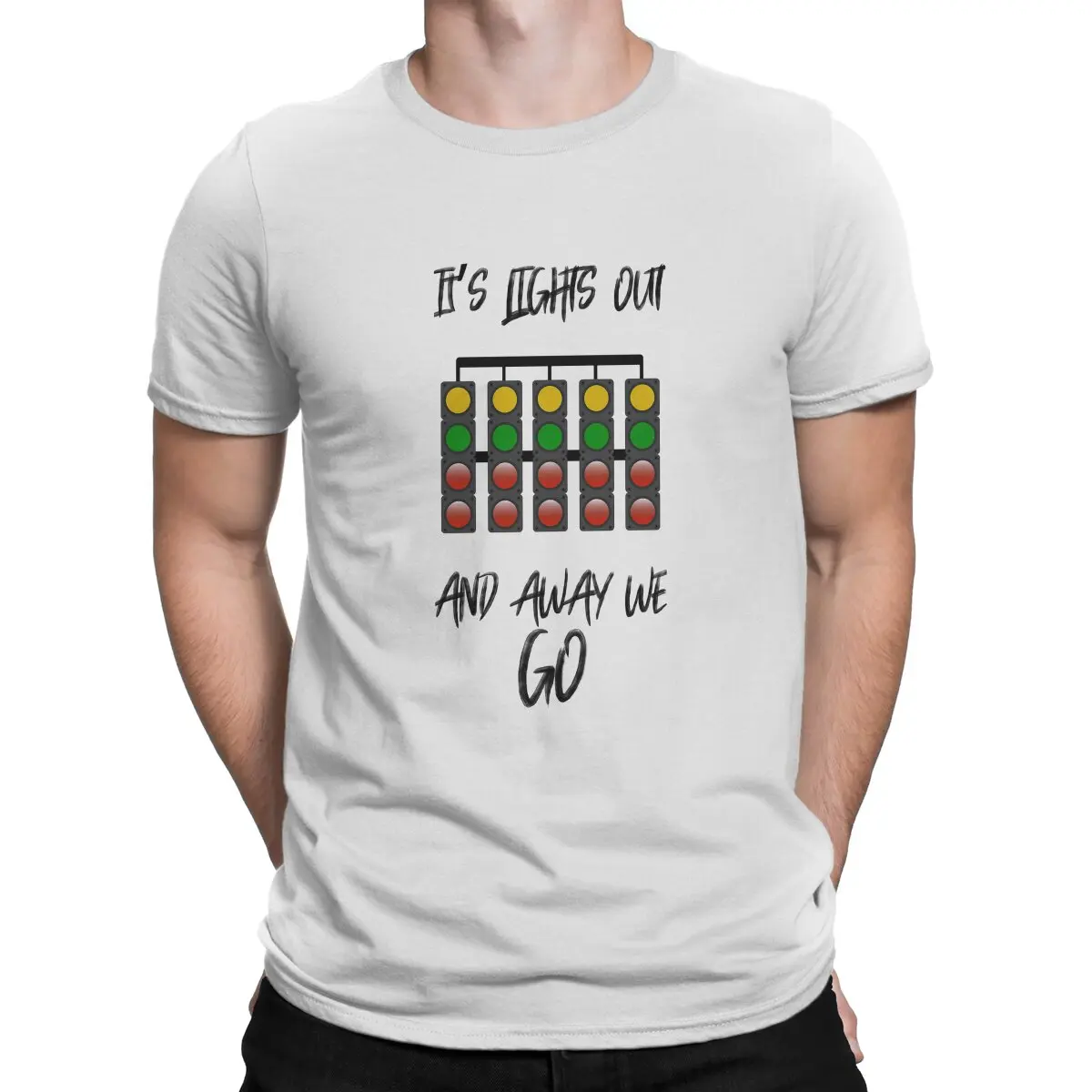 It's Lights Out And Away We GO Go F1 Formula 1 T Shirt Fashion O-Neck TShirt Polyester Clothing