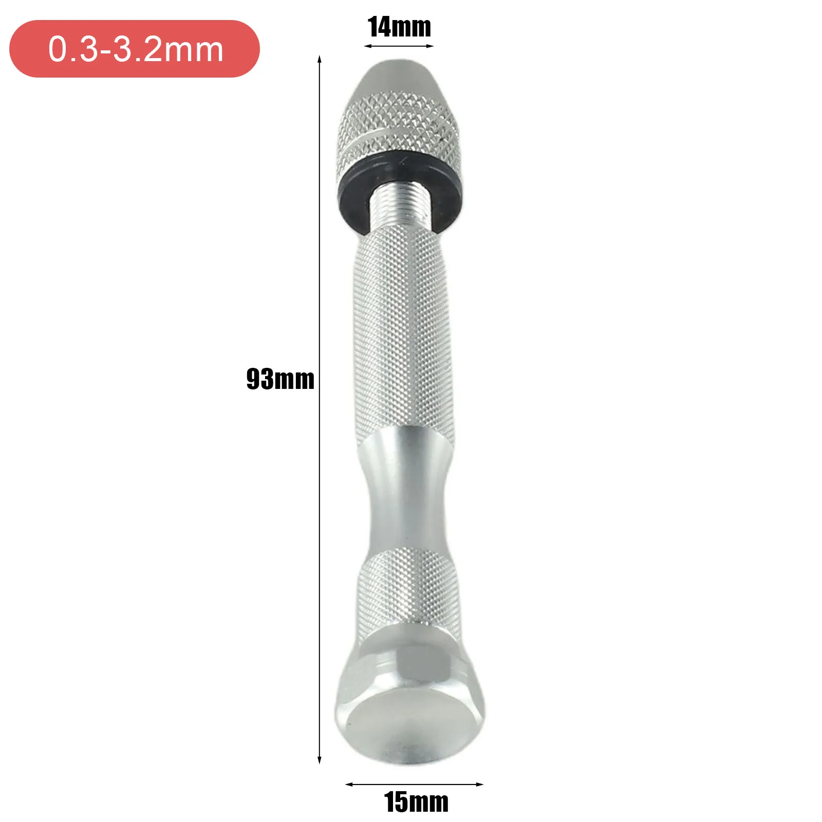 Spannfutter, Handbohrmaschine, Haus und Garten, 1/11 Stück, tragbar, silberfarben, 0,3–3,2 mm, 1,0/1,5/2/2,5/3 mm, 3,74 Zoll, 95 mm Bohrer