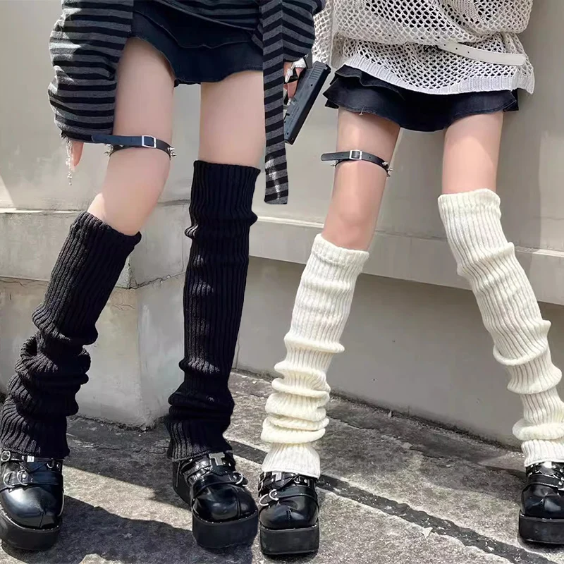40/50/70cm Lolita Leg Warmers Women Long Socks Wool Knitted Foot Cover Arm Warmer Y2K Autumn Winter Socks Boot Cuffs Stockings - view 2