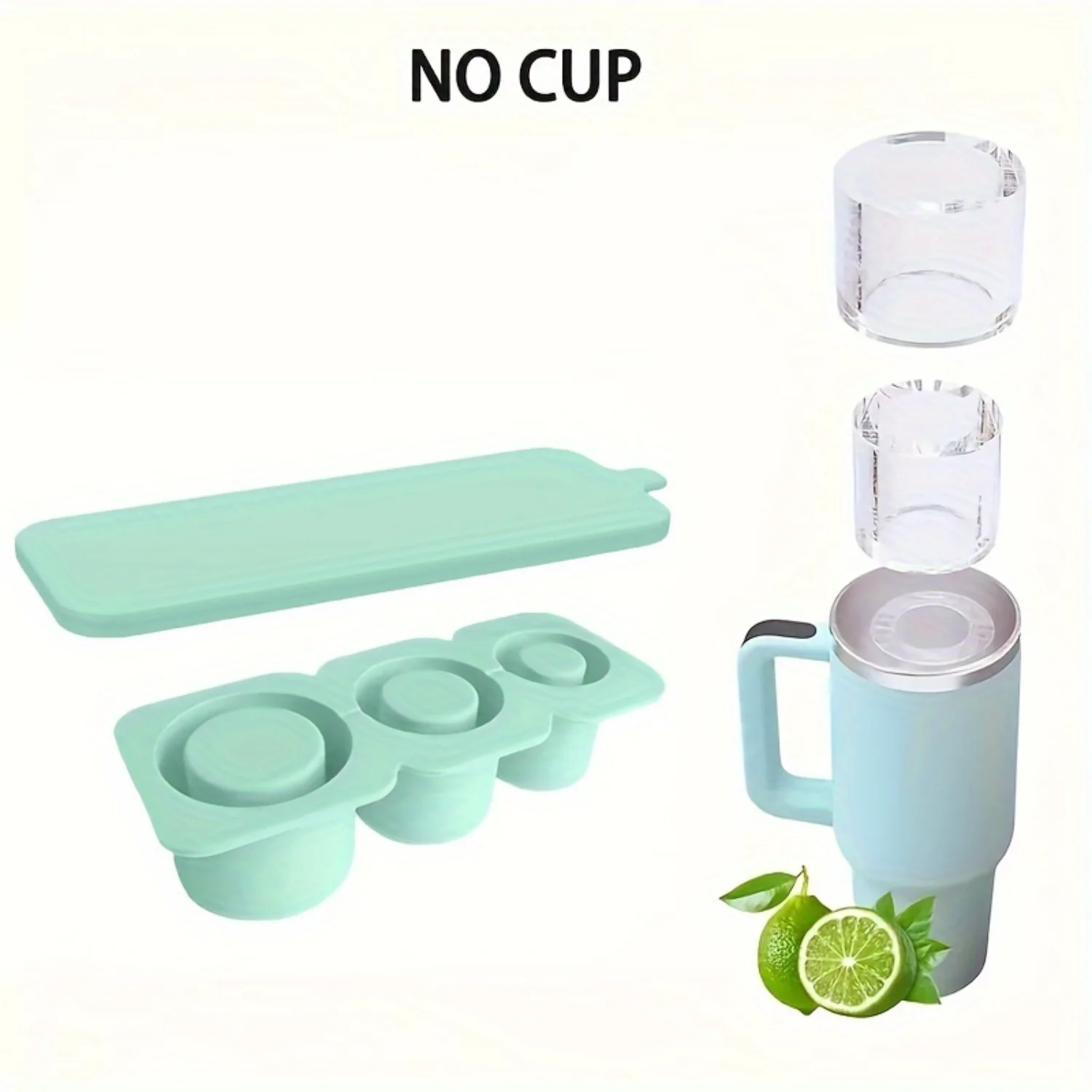

Ice Cube Molds with Lid for Cup - Cylindrical Easy-Release Ice Maker Tray, Fits Tumblers - 1pc