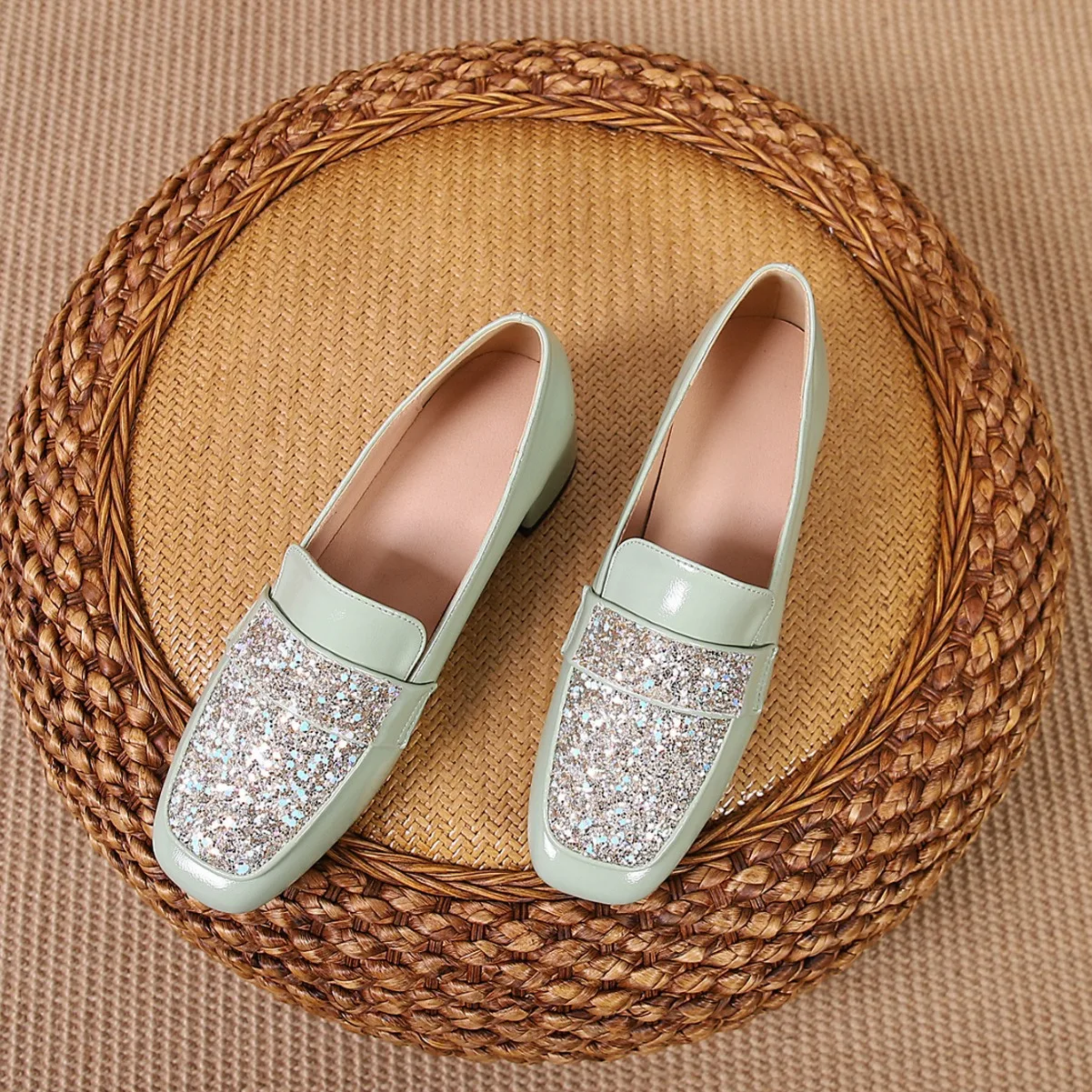 Shallow Mouth Casual Woman Shoe All-Match Modis Female Footwear Pointed Toe Moccasin 2023 Dress PU Fashion Basic Fretwork Solid