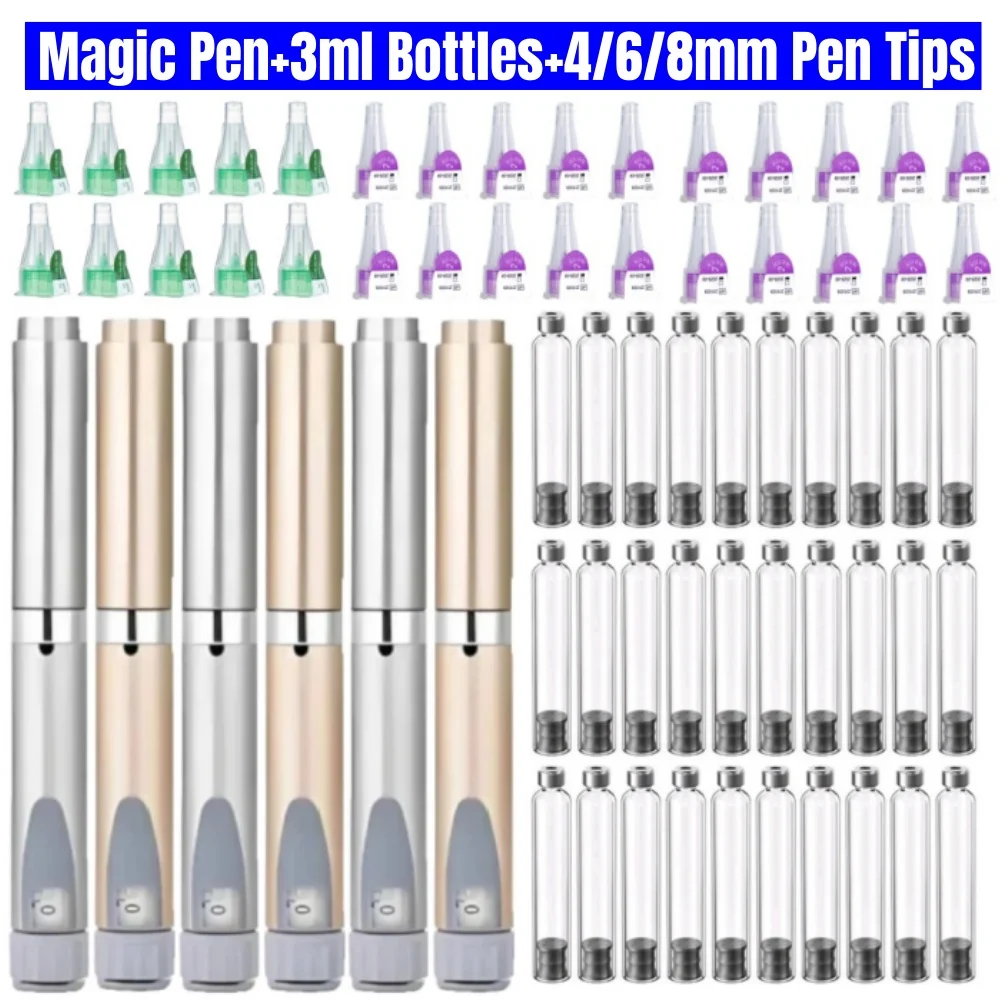 

10Pcs Magic Pen Tattoo Pen Kit Cartridges 3ml Empty Cassette Bottle Individual Packaging Sterile Set for Lilly Insulin Pen