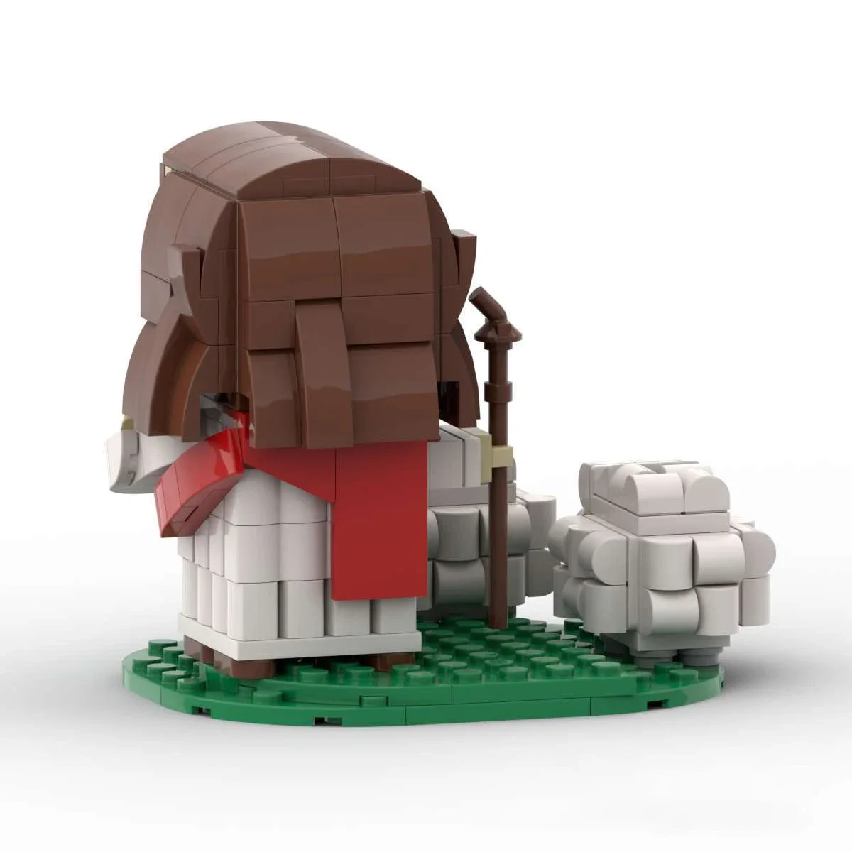 

Иисус пастух овца MOC строительные блоки квадратная голова модель персонажа кирпичи игрушки рождественские пасхальные подарки совместимы с LEGO