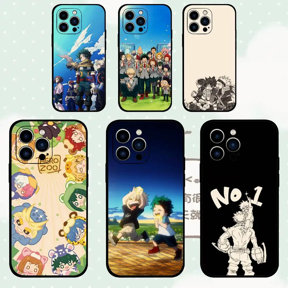 Anime-M-My Hero Academia-s Phone Case For IPhone 17 16 15 14 13 12 11 PRO MAX PLUS Mini TPU Soft To Skin-friendly Case