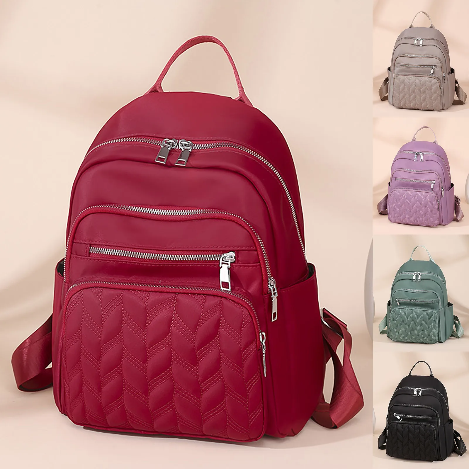 Fashion Backpacks Women High Quality Nylon Backpack Female Big Travel Back Bag Large School Bags for Teenage Girls Shoulder Bag