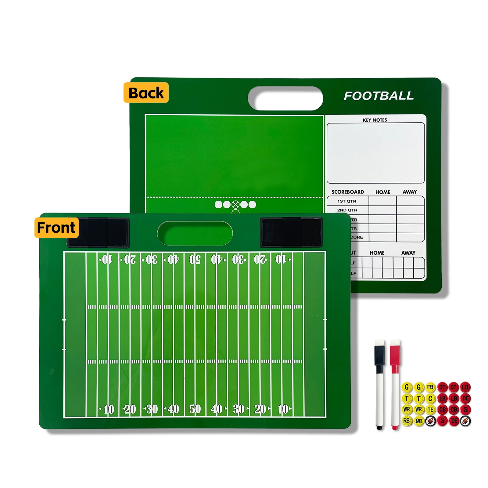 American Football Coach Tactics Board Magnetic double-sided printing writable erasable game portable rugby strategy board