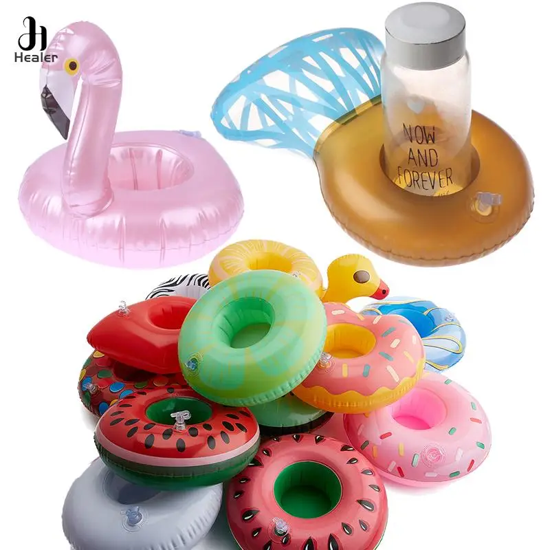 Mini Floating Cup Inflatable Diamond Drinks Cup Holder Pool Floats Bar Coasters Floatation Devices Pink Toy Drink Holder