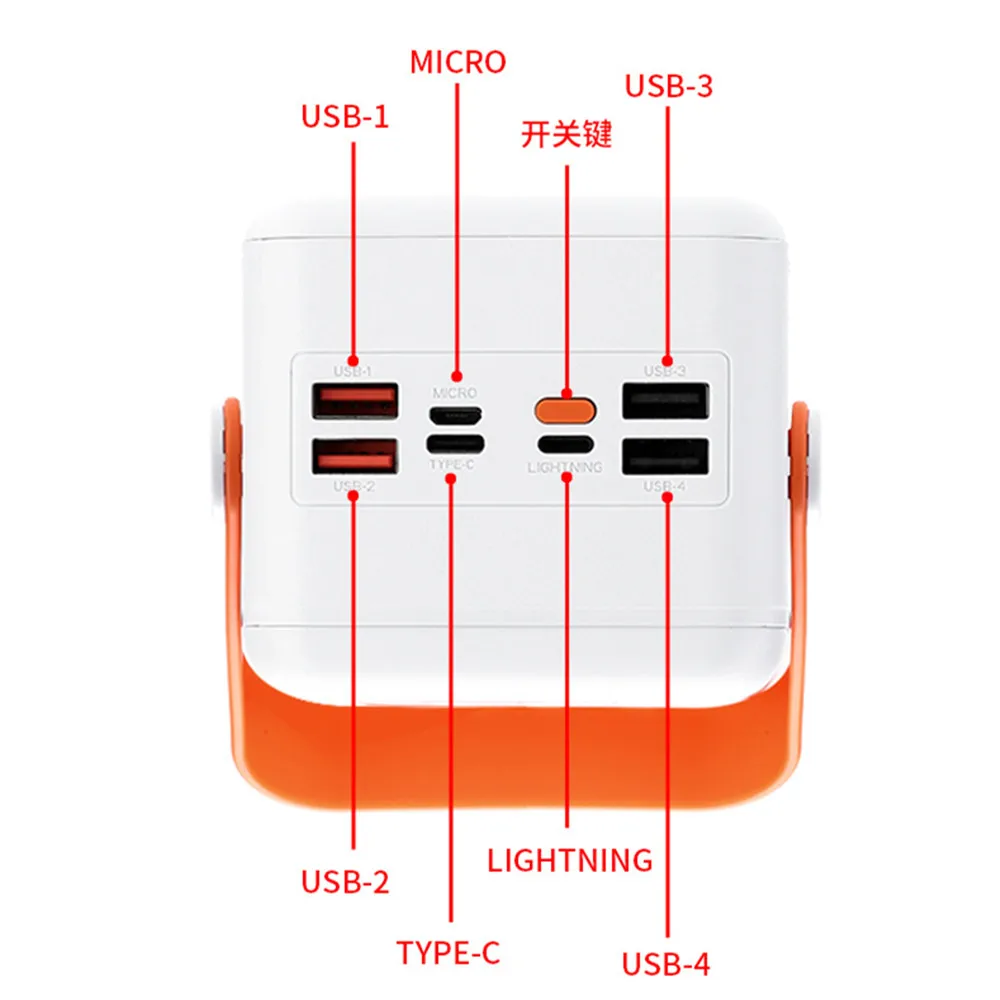 21 28 x 18650 PD QC4.0 3.0 22.5W Battery Storage Box Super Fast Charging Power Bank Case 18650 Holder with Camping light 3 Line