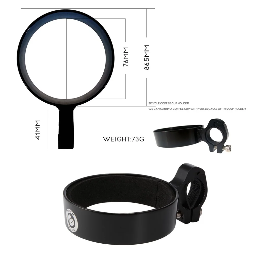 Outdoor Radfahren Aluminium Fahrrad Tasse Halter Fahrrad Kaffee Getränke Tassen Milch Tee Tassen Halter Lenker Halterung Ständer – Detail 4