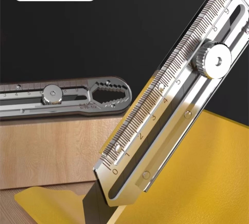 8 in 1 Multi Purpose Utility Knife Stainless Steel Box Cutter Retractable Snap off Blade for Photography Studio Prop Backdrop