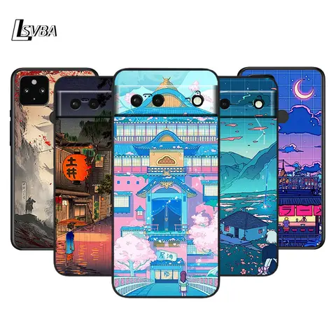 Arte pixel estética para google pixel 7 6 5 5a 4 4a xl pro coque para lg q60 v60 v50 v50s v40 v35 v30 thinq caso de telefone