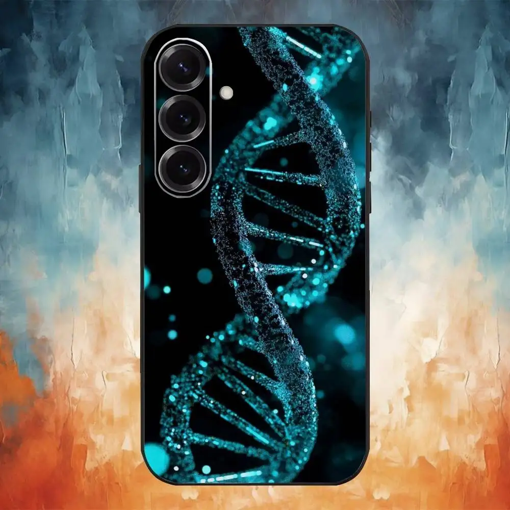 Funda de teléfono Biology D-N-A Science para Samsung GalaxyA13,21s,22,31,32,52,53,71,72,73, funda negra suave