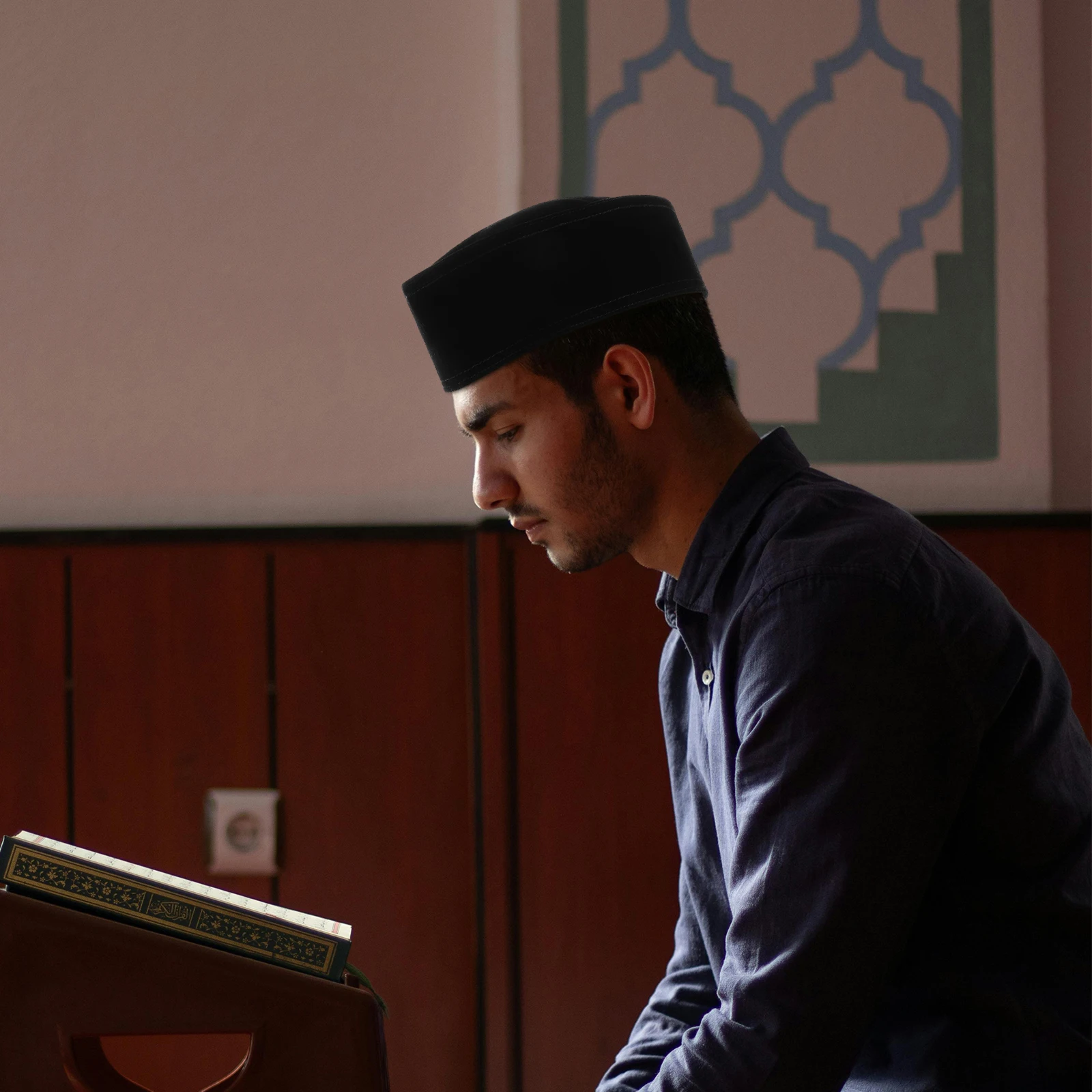 Stylish Muslim Boat Cap Cotton Material Soft Fit Machine Washable Men Islamic Worship Hat Religious Headwear Musilm Hat for Men