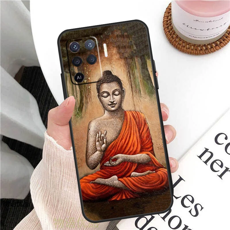 Custodia Buddha per OPPO Find X3 X5 Pro A52 A72 A54 A74 A94 A5 A9 A31 A53 A15 A83 A91 A93 copertura completa