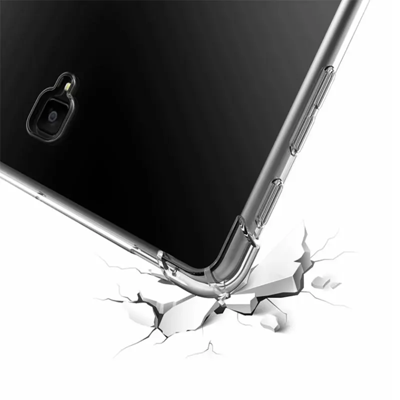 For Samsung Galaxy Tab S4 10.5" 2018 Clear Tablet Protective Case SM-T830 T835 T837A Soft TPU Silicone Shockproof Airbags Cover view 3
