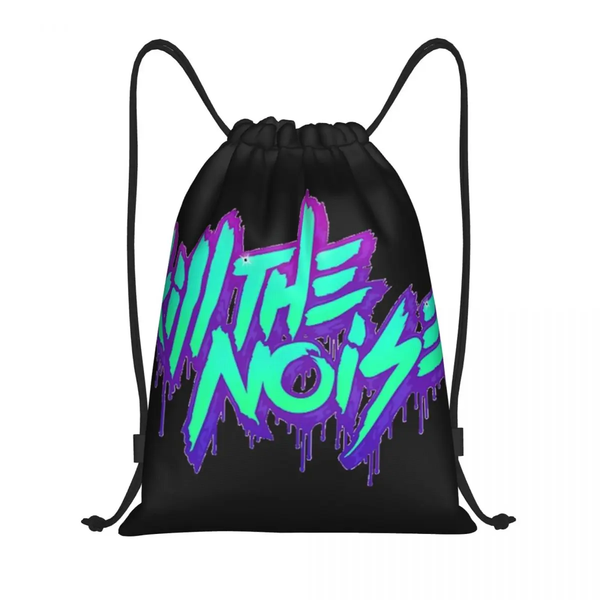 

Custom Pattern Logo Drawstring Bag Kill The Noise Merch Logo Rave Clothing Music Travel Backpack Student Storage Bag School Bag