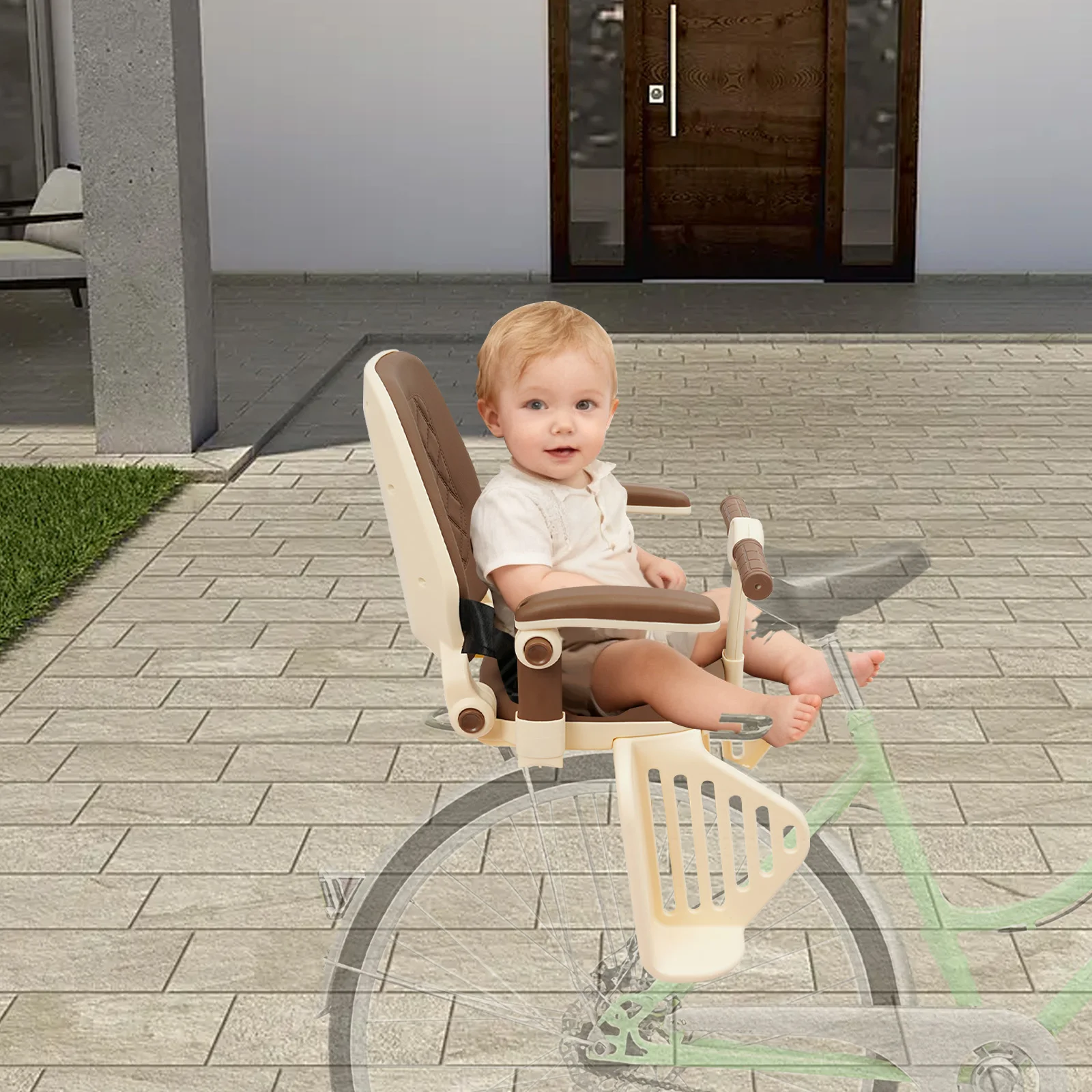 

Universal Bicycle Child Seat for Kids 8M-8 Years, High-Density Sponge Padding, Easy Installation, Adjustable 3Position Backrest