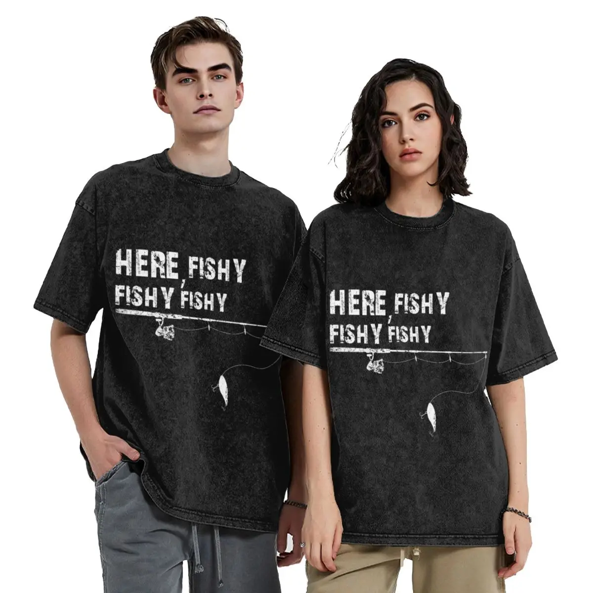 

Here, Fishy Fishy Fishy. Fisherman Ideal Gift. T-Shirt Clothing football t shirt graphic shirts sublime mens tall t shirts