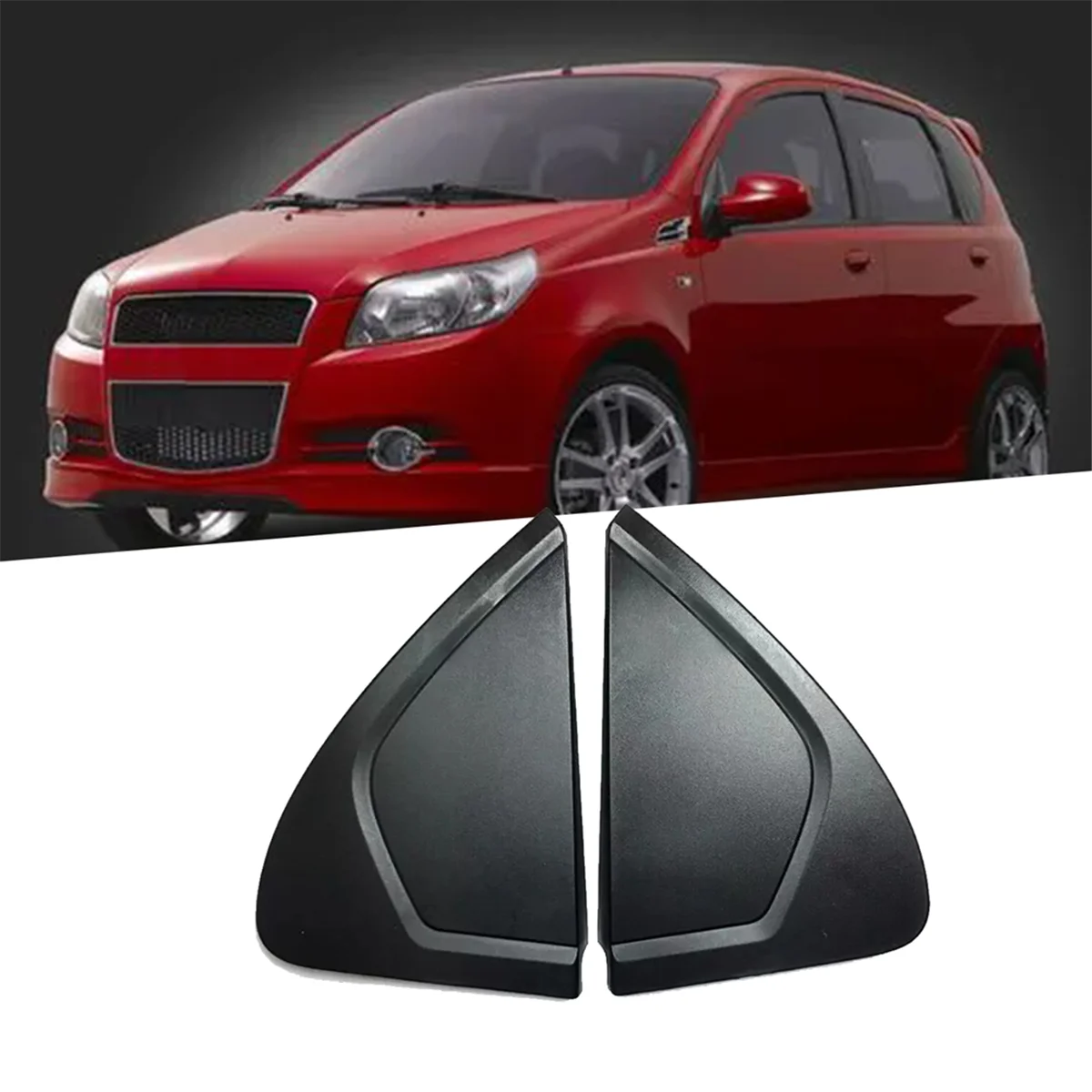 

1Pair Car Door Mirror Triangle Trim Panel 96583066 96583067_A60E