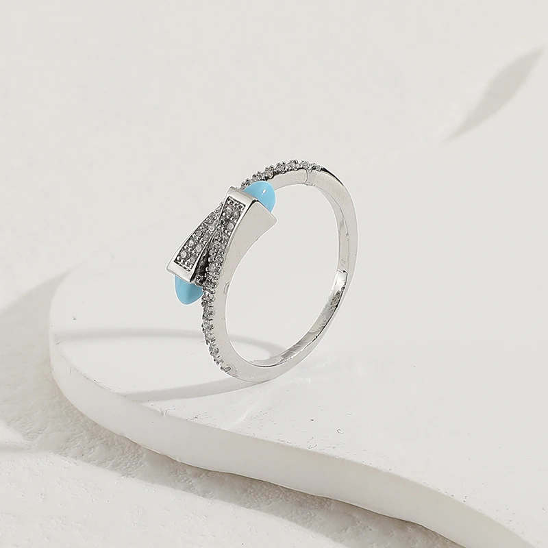 2025New Fashion Style Luxury Zircon Candy Color Stone Opening Adjustable Ring Women\'s Jewelry Ring Holiday Festival Gift