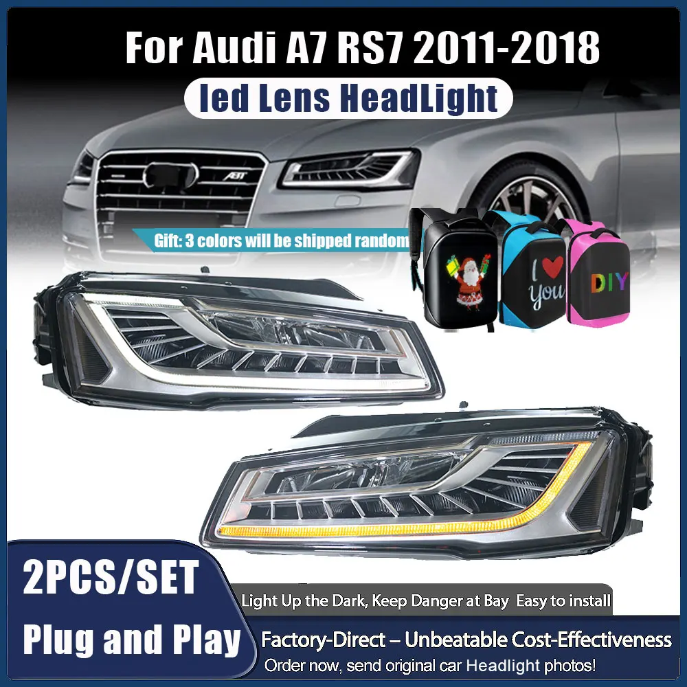 

Matrix Head Lamps Assmebly for Audi A8 A8L LED Headlight 2011-2017 Headlights DRL Turn Signal High Beam Angel Eye Projector Lens